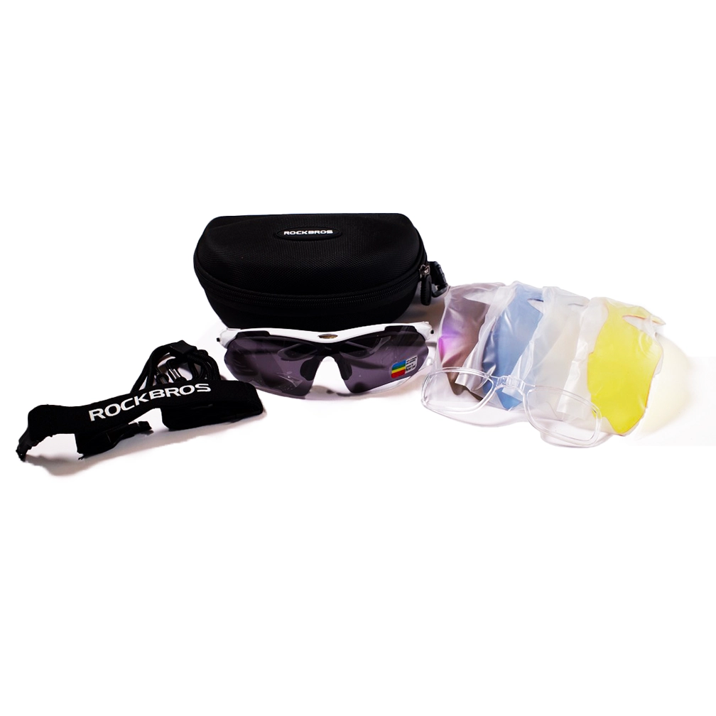 LENTES ROCKBROS POLARIZADO INTERCAMBIABLE BLANCO - Imagen 3