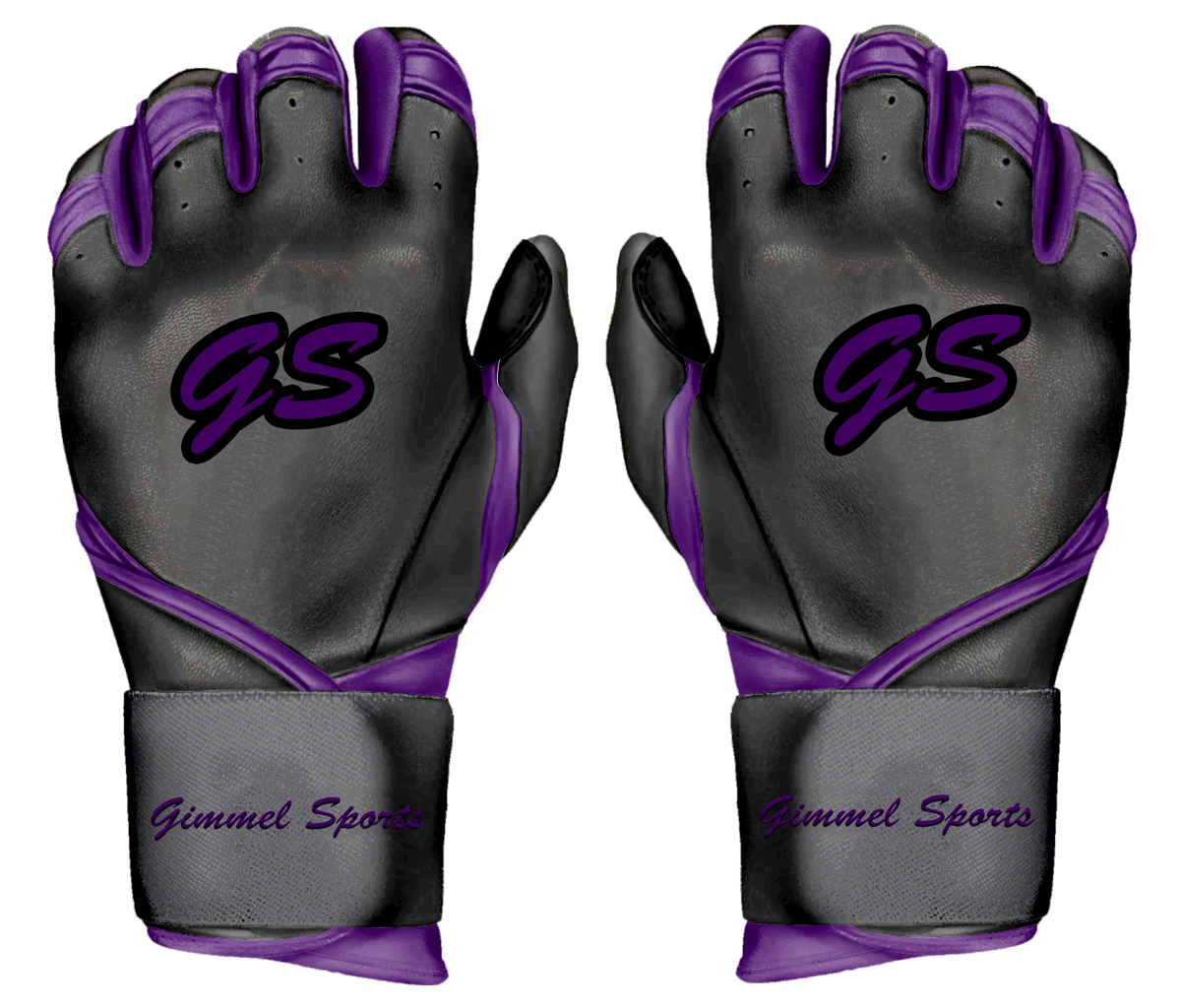 GUANTES DE BATEO GS-PRO / NEGRO-VIOLETA - Imagen 2