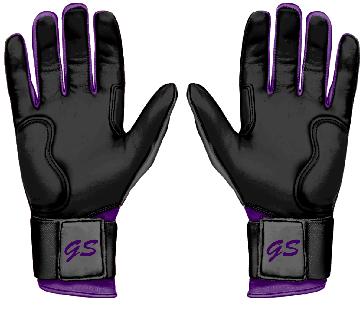 GUANTES DE BATEO GS-PRO / NEGRO-VIOLETA - Imagen 3