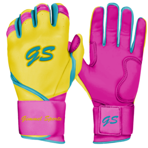GUANTES DE BATEO GS-PRO / AMARILLO-CELESTE-ROSA